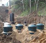 Монтаж системы автономной канализации, МО май-июнь 2014